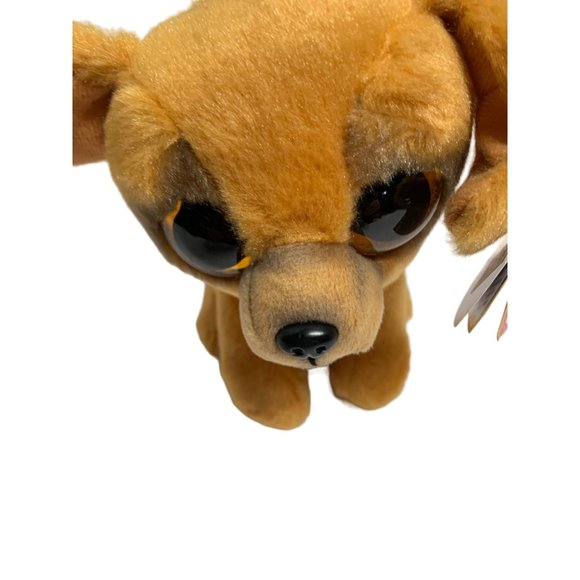 New Ty Beanie Boos 6 in Tall Zuzu Dpg puppy Gold Glitter Eyes Chihuahua - Picture 6 of 7